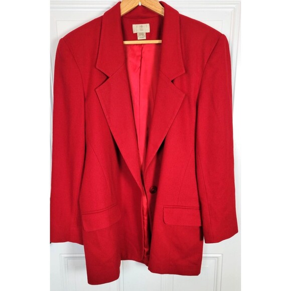 Nordstrom Jackets & Blazers - Nordstrom Womens Vintage Merino Wool Blazer Jacket Size L Long Line